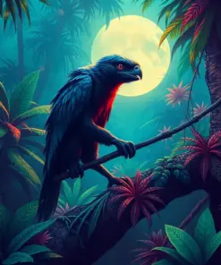 Realistic Tropic Night Hunter paint by numbers