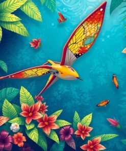 Realistic Tropical Abyss Glider Paint By Numbers