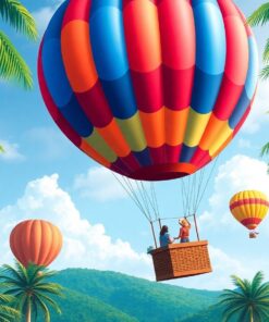 Realistic Tropical Balloon Ascent Paint By Numbers
