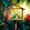 Realistic Tropical Bird Shelter Paint By Numbers