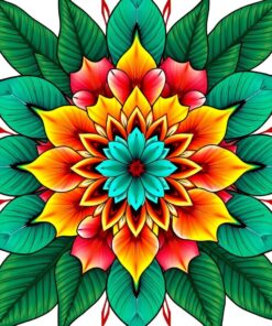 Blooms Radial Paint Numbers