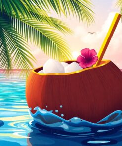 Coconut Sip Paint Numbers