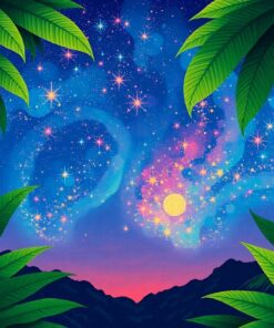 Realistic Tropical Firefly Sky Paint By Numbers
