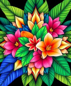 Floral Mandala Paint Numbers