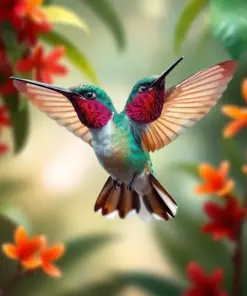 Realistic Tropical Hummingbird Hover Paint By Numbers