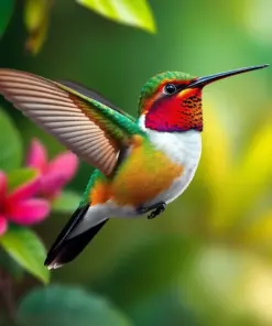 Realistic Tropical Hummingbird Paint by Numbers