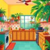 Tropical Kitchen Paint Numbers