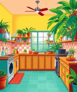 Tropical Kitchen Paint Numbers