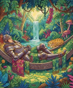 Realistic Tropical Knight Slumber Paint By Numbers