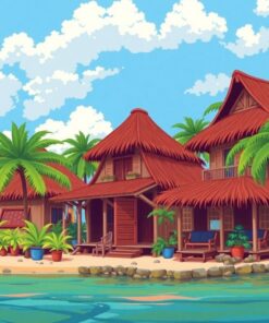 Tropical Outpost Paint Numbers