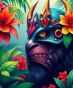 Realistic Tropical Paladin Gaze Paint By Numbers