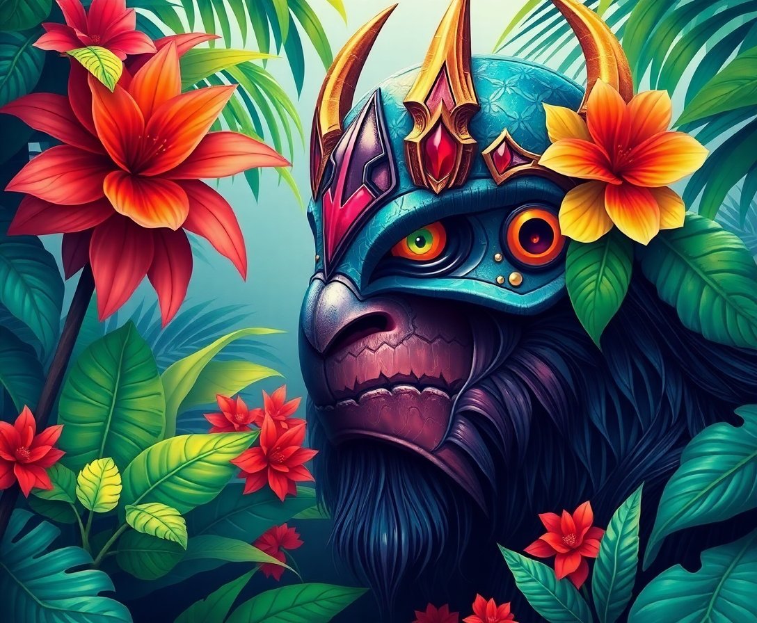 realistic-tropical-paladin-gaze-paint-by-numbers-kit