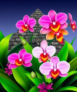 Pyramid Orchids Paint Numbers