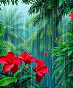 Tropical Rainstorm Paint Numbers
