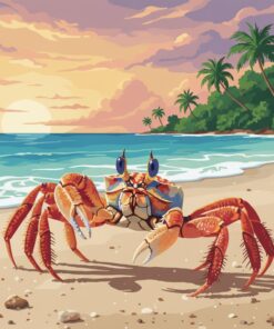 Realistic Tropical Sand Crab Paint By Numbers
