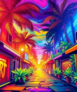 Street Glow Paint Numbers