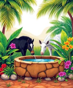 Watering Trough Paint Numbers