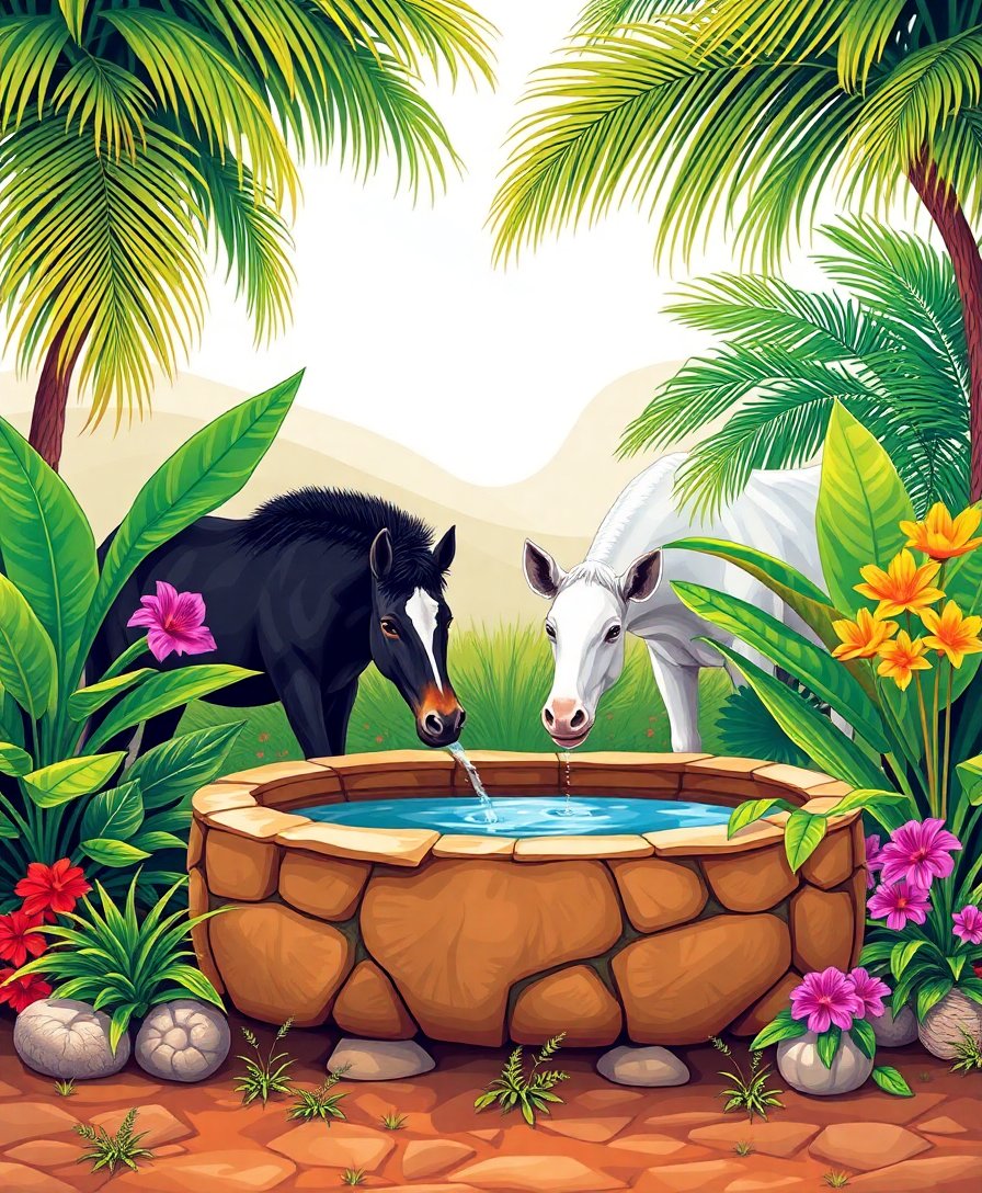 Watering Trough Paint Numbers Watering Trough Paint Numbers