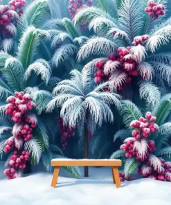 Realistic Tropical Winter Frost Paint By Numbers