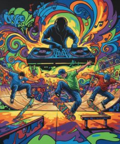 Realistic Turntable Skate Jam Paint By Numbers