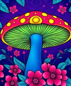 Mushroom Pattern Paint Numbers