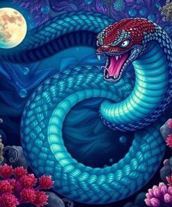 Realistic Twilight Serpent Paint By Numbers