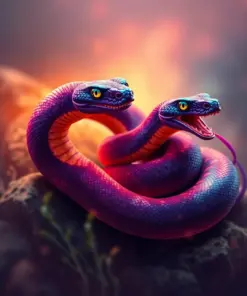 Realistic Twilight Serpent Paint By Numbers