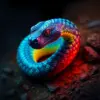 Realistic Twilight Serpent paint by numbers