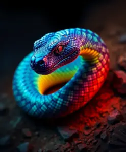 Realistic Twilight Serpent paint by numbers