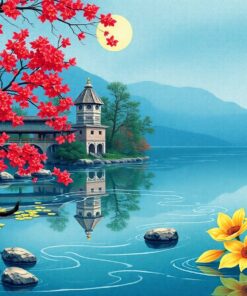 Realistic Ukiyo Macaque Waters Paint By Numbers