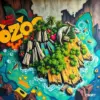Realistic Urban Island Mural Paint By Numbers