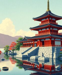 Island Temple Paint Numbers