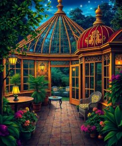 Conservatory Night Paint Numbers