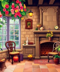 Realistic Victorian Exotic Hearth Paint By Numbers