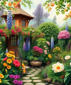 Realistic Victorian Oasis Paint By Numbers