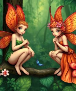 Rainforest Pixies Paint Numbers