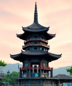 Pagoda Gong Paint Numbers