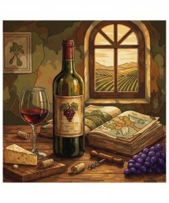Realistic Weathered Wine Guide Paint By Numbers