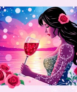 Realistic Wet Glass Romance Paint By Numbers