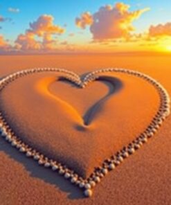 Realistic Wet Sand Heart Paint By Numbers