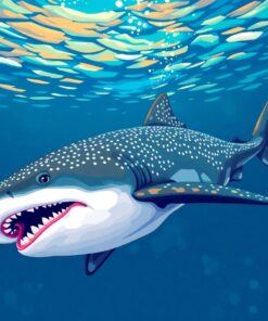 Realistic Whale Shark Journey Paint By Numbers