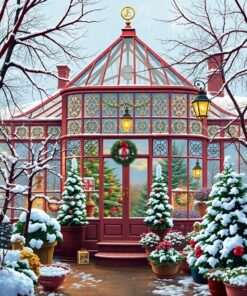 Winter Glasshouse Paint Numbers