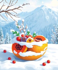 Papaya Bowl Paint Numbers