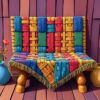 Realistic Woven Quilt Seat Paint By Numbers