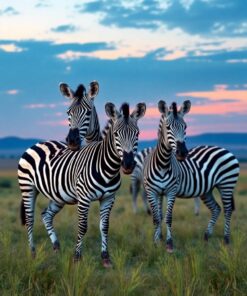Zebras Dusk Paint Numbers