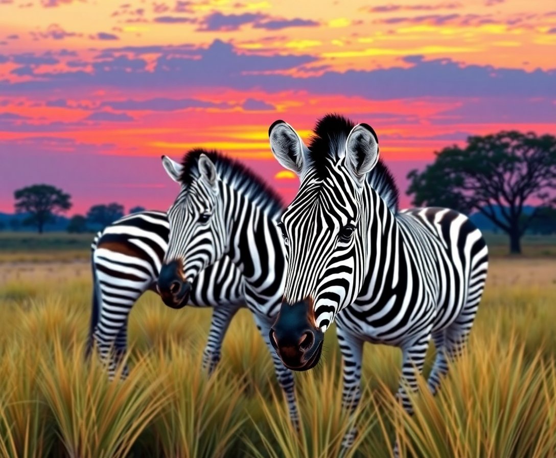 realistic-zebras-at-dusk-paint-by-numbers-kit-savannah-art