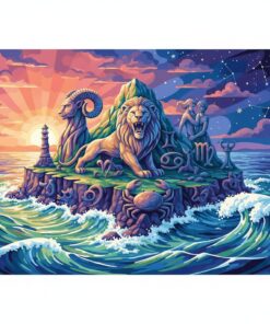 Realistic Zodiac Island Waves Paint By Numbers