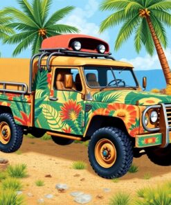Reclaimed Tropical Safari Truck Paint By Numbers