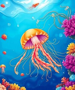 Jellyfish Drift Paint Numbers