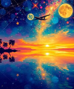 Reflected Tropical Star Chart Paint By Numbers